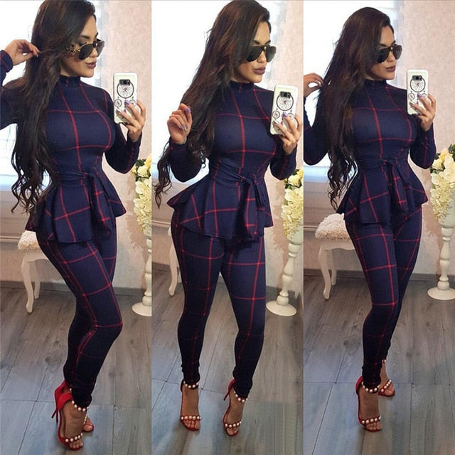 Plaid Print Women Bodycon Jumpsuit | Jumpsuit | Sassy Nilah Boutique