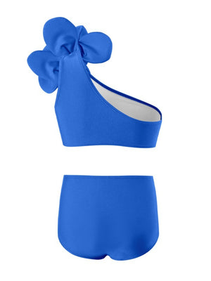 Single Shoulder Top and Brief Swim Set