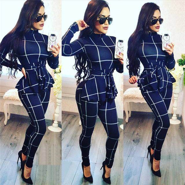 Plaid Print Women Bodycon Jumpsuit | Jumpsuit | Sassy Nilah Boutique