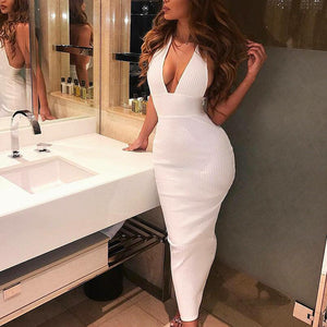 Women Backless Sexy Knitted Pencil Dress freeshipping - Sassy Nilah Boutique