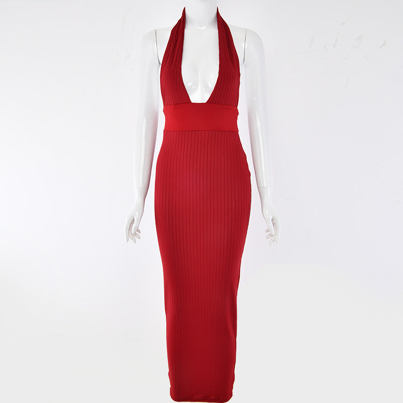 Women Backless Sexy Knitted Pencil Dress freeshipping - Sassy Nilah Boutique