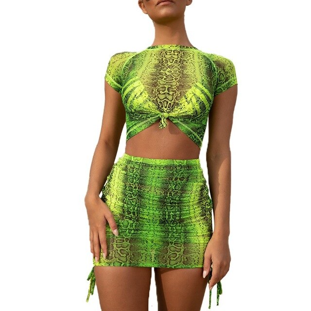 Snake Skin Beach Women Dress | Two Piece Dress | Sassy Nilah Boutique