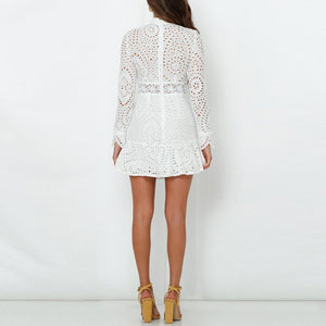 White Embroidery Mini Party Dress | Mini Dress | Sassy Nilah Boutique