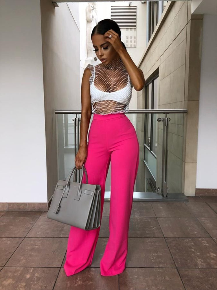 Women loose long high waist wide leg pants for women female lady long pants women's 2019 spring new S M L XL-in Pants freeshipping - Sassy Nilah Boutique