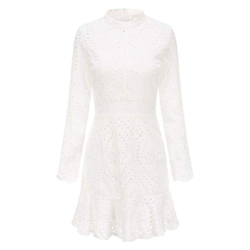 White Embroidery Mini Party Dress | Mini Dress | Sassy Nilah Boutique