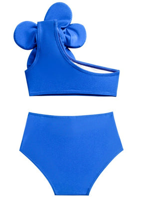 Single Shoulder Top and Brief Swim Set