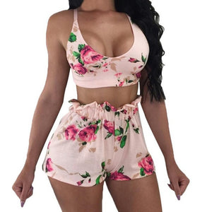 Floral Print Short & Top Set | Short & Top Set | Sassy Nilah Boutique