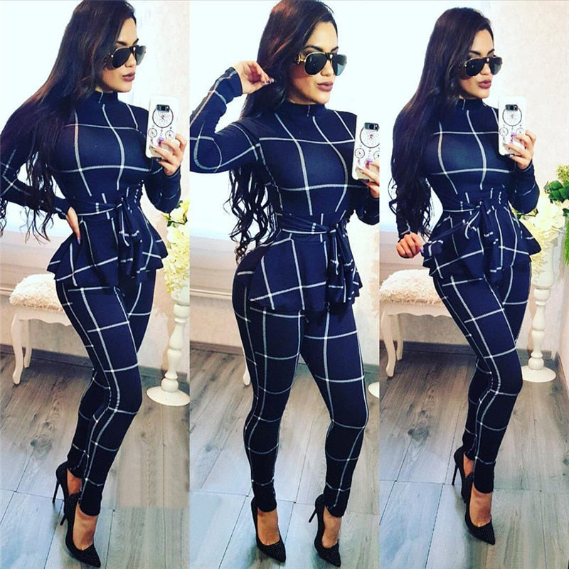 Plaid Print Women Bodycon Jumpsuit | Jumpsuit | Sassy Nilah Boutique