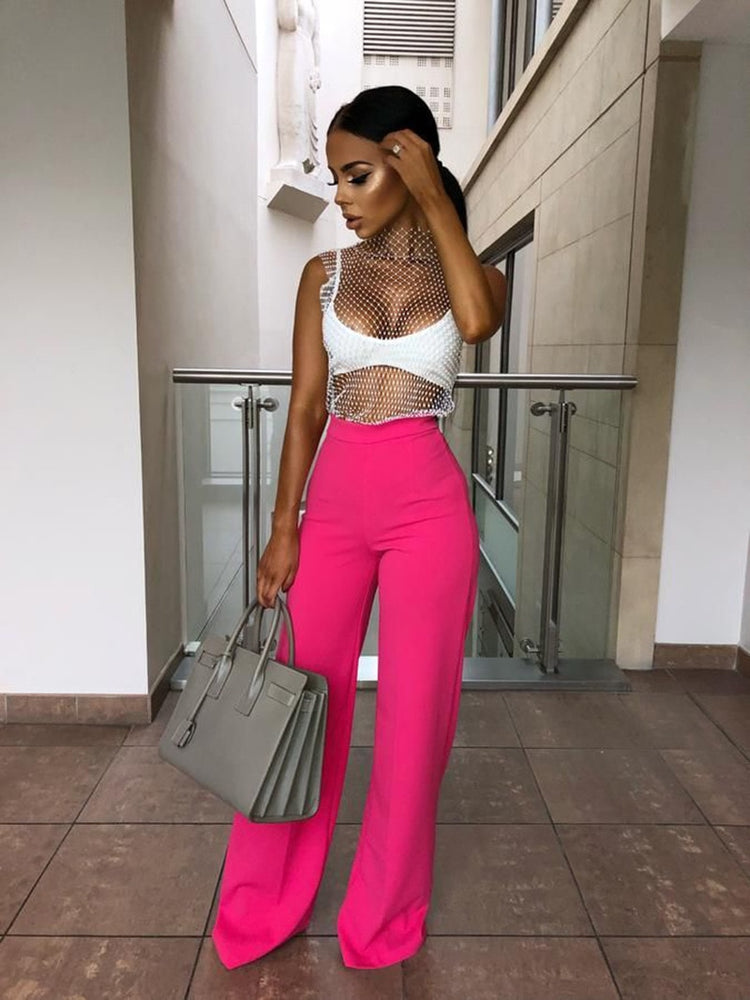Women loose long high waist wide leg pants for women female lady long pants women's 2019 spring new S M L XL-in Pants freeshipping - Sassy Nilah Boutique