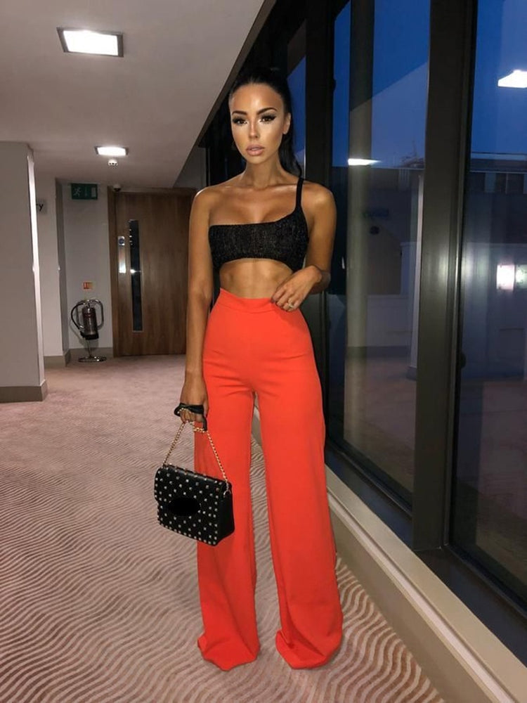 Women loose long high waist wide leg pants for women female lady long pants women's 2019 spring new S M L XL-in Pants freeshipping - Sassy Nilah Boutique