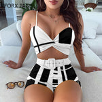 Color Block Spaghetti Strap Top & Shorts | Sassy Nilah Boutique