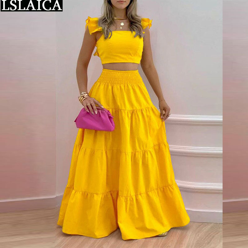 Womens Crop Top & Long Skirt | Top & Long Skirt | Sassy Nilah Boutique