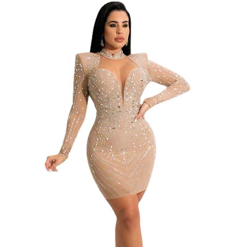 Christmas Party Dress | Pearl Sparkly Dress | Sassy Nilah Boutique