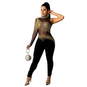Sparkly Bodycon Jumpsuit | Women Turtleneck | Sassy Nilah Boutique