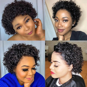 Curly Human Hair Wigs | Short Human Hair Wigs | Sassy Nilah Boutique