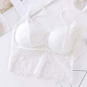 Women Push Up Wireless Lace Bra Top freeshipping - Sassy Nilah Boutique