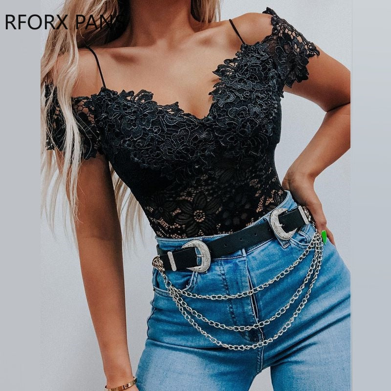 Women Cami Lace V neck Sexy Bodycon Short Tops