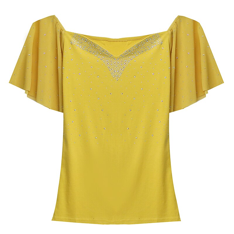 Rhinestone V-Neck T Shirt | Women's V-Neck Tee | Sassy Nilah Boutique
