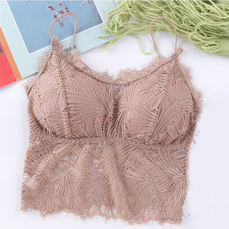 Women Push Up Wireless Lace Bra Top freeshipping - Sassy Nilah Boutique