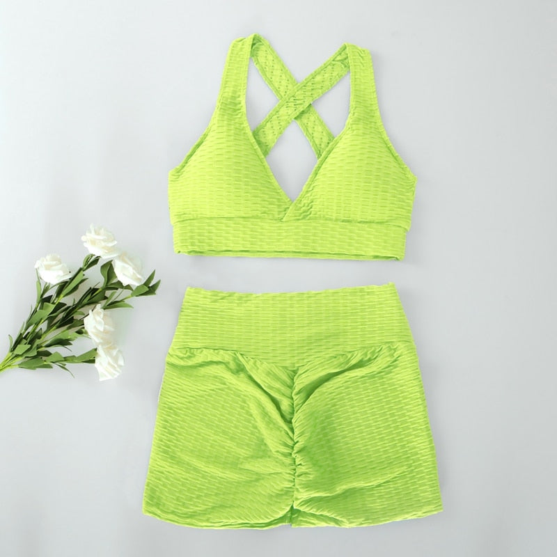 Women 3 Piece Gym Sets freeshipping - Sassy Nilah Boutique