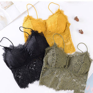 Women Push Up Wireless Lace Bra Top freeshipping - Sassy Nilah Boutique