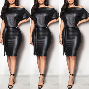 Women Leather Dress | Black Leather Dress | Sassy Nilah Boutique