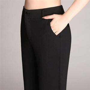 Women's High Waist Solid Color Trousers freeshipping - Sassy Nilah Boutique