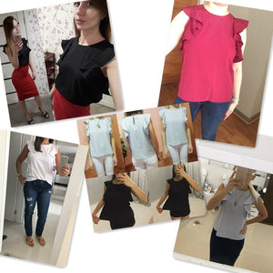 Women Chiffon Blouse Fashion Summer Sexy O Neck Sleeveless Ruffle Shirts Casual Slim Solid Blusas Plus Size Blouse Tops freeshipping - Sassy Nilah Boutique