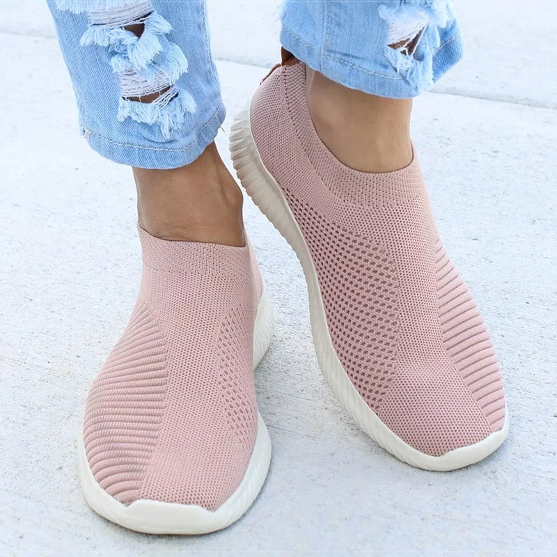 Women Flat Slip on White Shoes Woman Lightweight White Sneakers Summer Autumn Casual Chaussures Femme Basket Flats Shoes freeshipping - Sassy Nilah Boutique