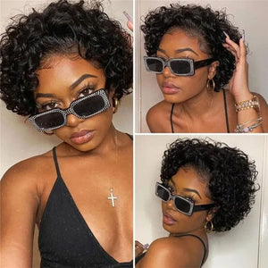 Curly Human Hair Wigs | Short Human Hair Wigs | Sassy Nilah Boutique