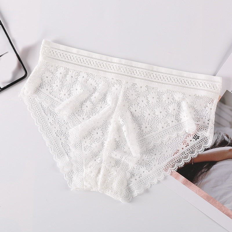 Women Panties Sexy Lace Underwear Woman Knickers Lace Panties Mesh Floral Lingerie Female Seamless Briefs Underpants Plus Size freeshipping - Sassy Nilah Boutique