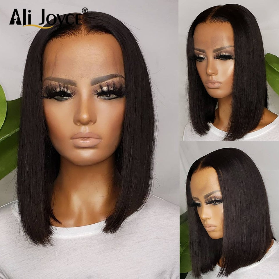 Straight Bob Human Hair Wigs 4X4 Lace Closure Bob Wigs freeshipping - Sassy Nilah Boutique