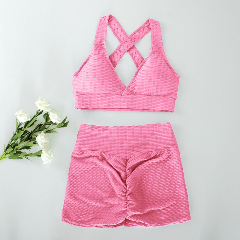 Women 3 Piece Gym Sets freeshipping - Sassy Nilah Boutique