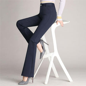 Women's High Waist Solid Color Trousers freeshipping - Sassy Nilah Boutique