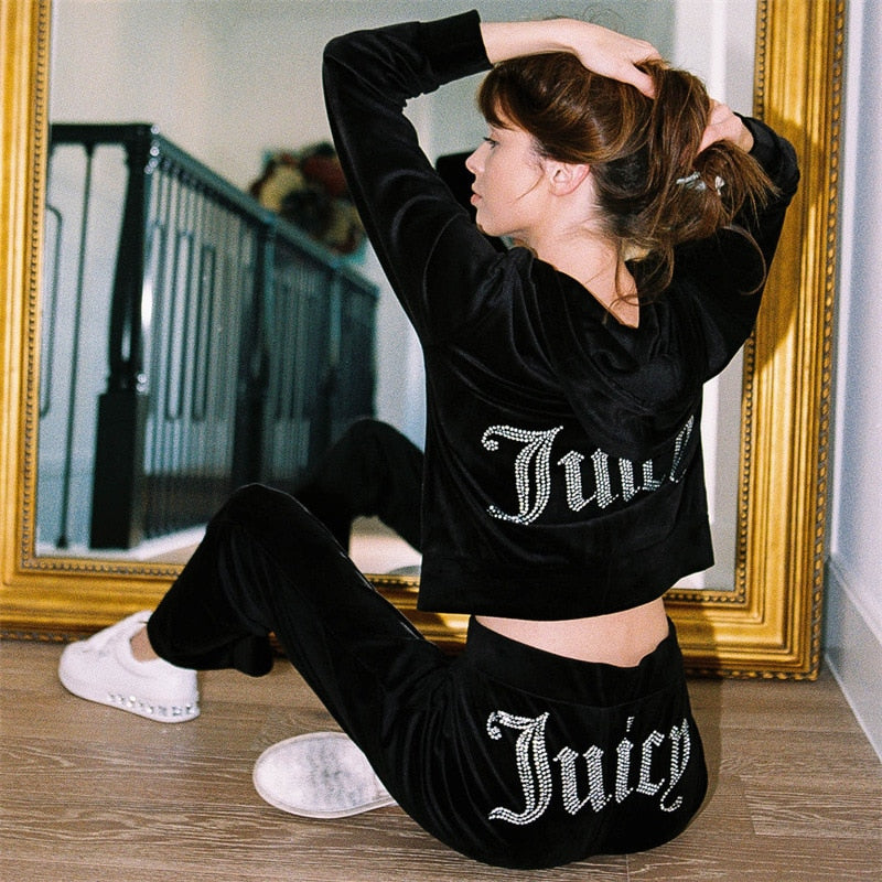 Juicy Tracksuit Women | Velvet Juicy Tracksuit | Sassy Nilah Boutique