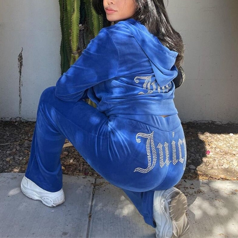 Juicy Tracksuit Women | Velvet Juicy Tracksuit | Sassy Nilah Boutique