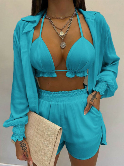 Sleeve Shirt & Shorts Sets | Sassy Nilah Boutique