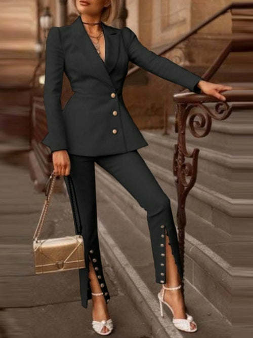 Women Button Up Suit | Women Long Suit | Sassy Nilah Boutique