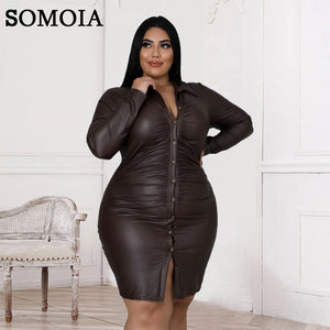 Women Leather Dress | Plus Size Leather Dress | Sassy Nilah Boutique