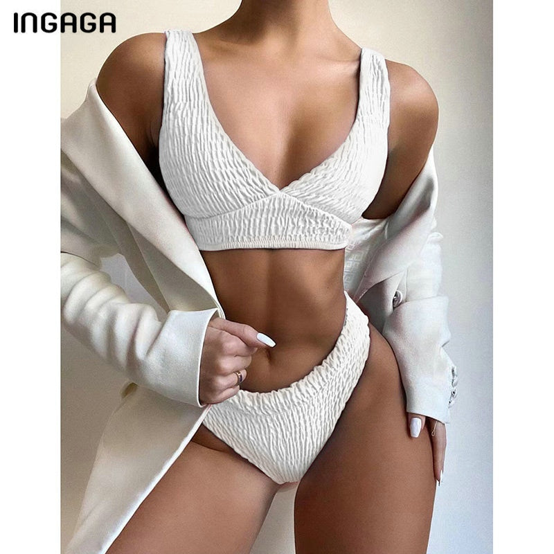 V-Neck Bikini Set For Women freeshipping - Sassy Nilah Boutique