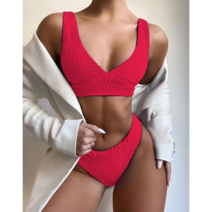 V-Neck Bikini Set For Women freeshipping - Sassy Nilah Boutique