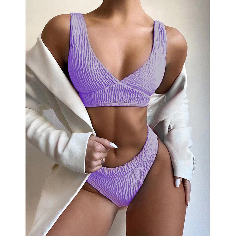 V-Neck Bikini Set For Women freeshipping - Sassy Nilah Boutique