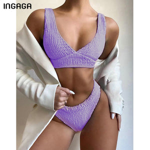 V-Neck Bikini Set For Women freeshipping - Sassy Nilah Boutique