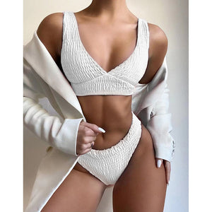 V-Neck Bikini Set For Women freeshipping - Sassy Nilah Boutique