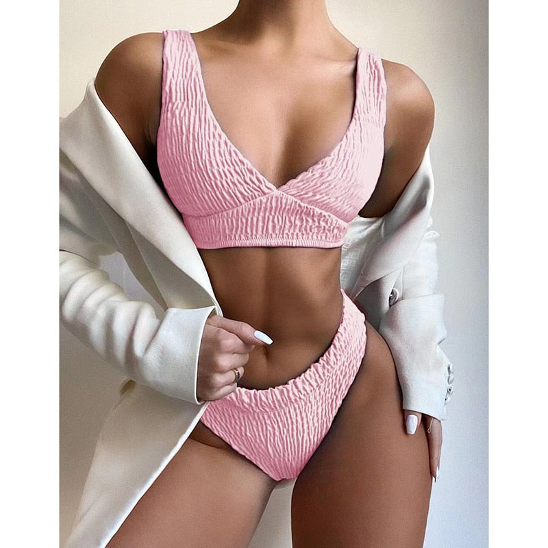 V-Neck Bikini Set For Women freeshipping - Sassy Nilah Boutique