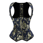 Sexy Gothic Body Shaper Underbust Corset Embroidery Vintage Jacquard