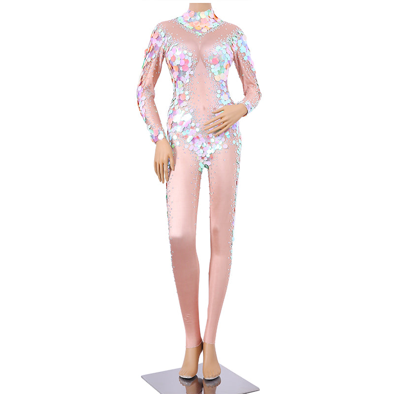 Mermaid Sequin Stage Jumpsuit | Party Bodysuits | Sassy Nilah Boutique