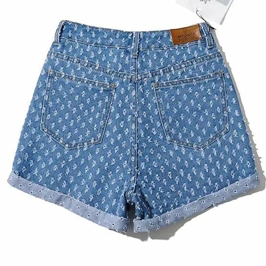 Women's Blue Casual Shorts | Blue Casual Shorts | Sassy Nilah Boutique